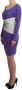 Roberto Cavalli Elegante paarse bloemen jerseyjurk Purple Dames - Thumbnail 3