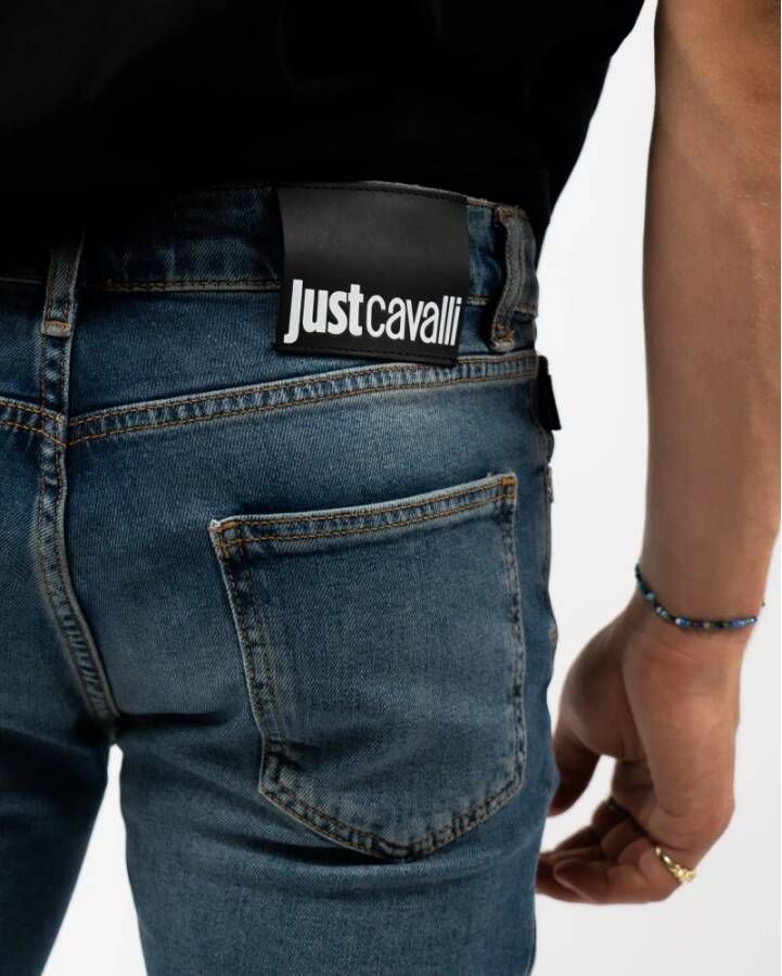 Just Cavalli Slim-fit Jeans Blauw Heren