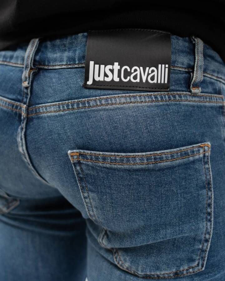 Just Cavalli Slim-fit Jeans Blauw Heren