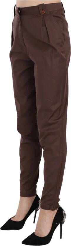 Just Cavalli Slim-fit Trousers Bruin Dames