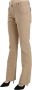 Just Cavalli Beige Cotton Mid Waist Straight Trousers Pants Beige Dames - Thumbnail 2