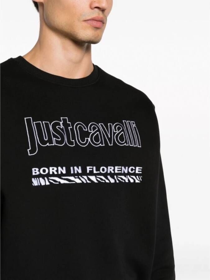 Just Cavalli Zwarte Sweaters ***cv Zwart Heren