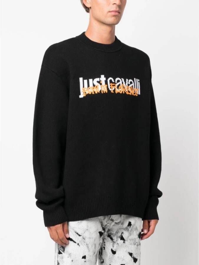 Just Cavalli Zwarte Sweaters voor Heren ***cv Zwart Heren