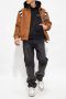 Just DON Bruine Varsity Jacket met Logo Patches Brown Heren - Thumbnail 2