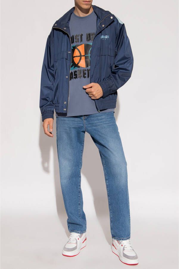 Just DON Bedrukt t-shirt Blauw Heren
