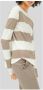 Juvia T -shirt 820 16 009 strepen Beige Dames - Thumbnail 2