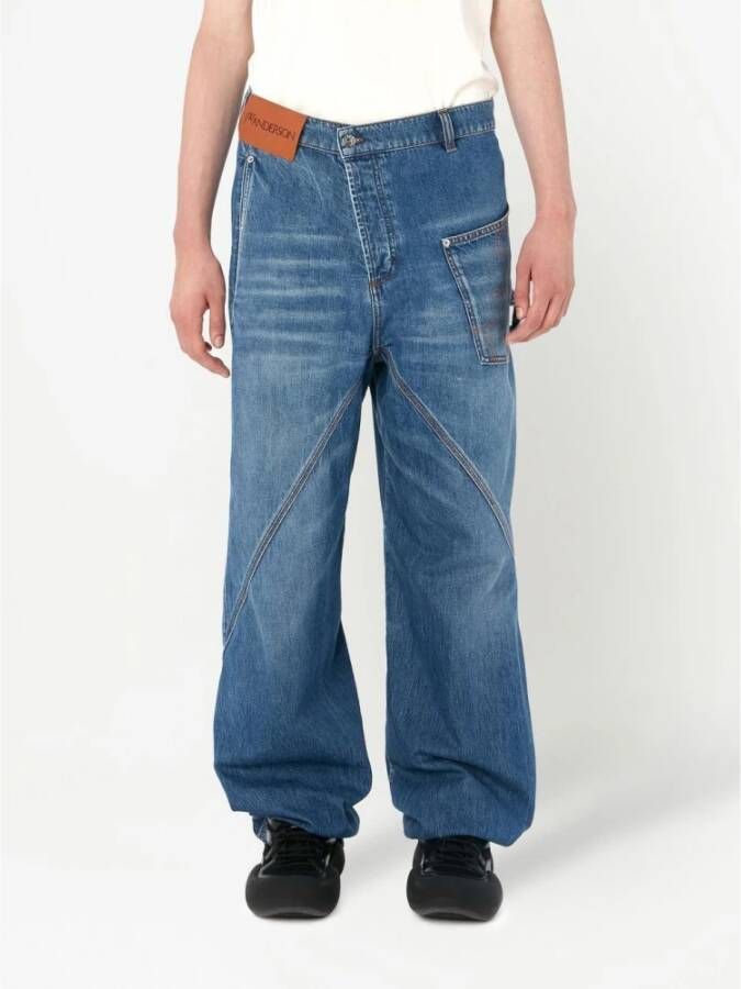 JW Anderson Brede jeans Blauw Dames