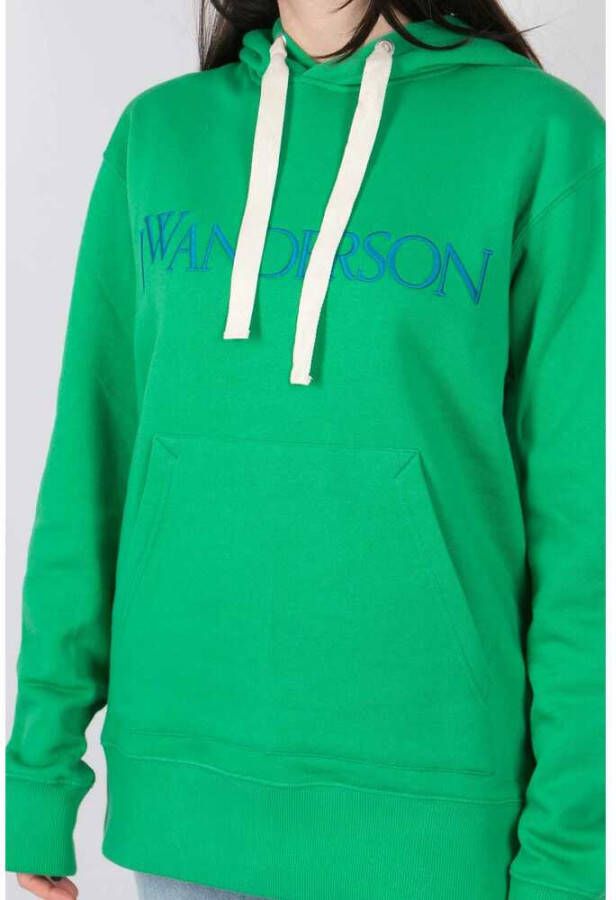 JW Anderson Stijlvolle Clic Logo Hoodie Groen Dames