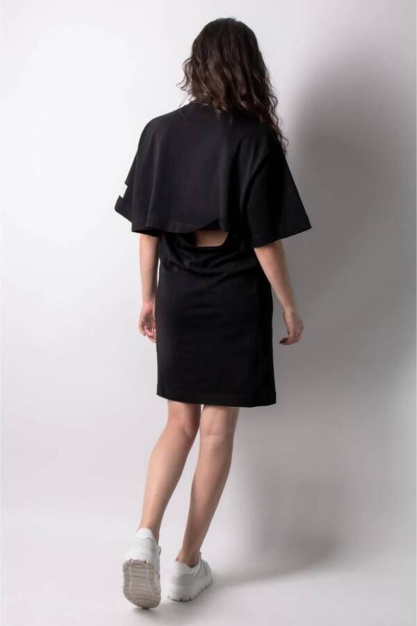 JW Anderson Open rug T-shirt jurk Zwart Dames