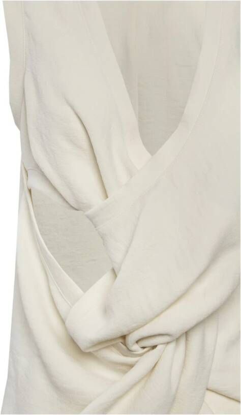 JW Anderson Twist-Front Mouwloze Top Wit Dames