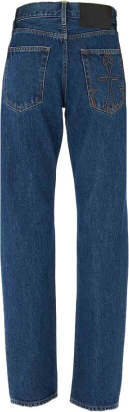 JW Anderson Blauwe Straight Leg Jeans Blauw Dames