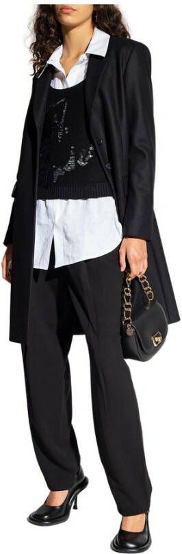 JW Anderson Trui met paillettenlogo Zwart Dames