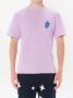 JW Anderson Lila Paarse Katoenen T-shirt met Logo Patch Roze Heren - Thumbnail 2