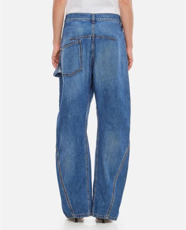 JW Anderson Twisted Workwear Wide-Leg Denim Jeans Blue Dames