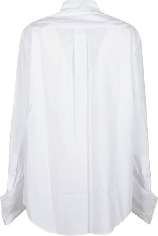 JW Anderson Witte Oversized Manchet Shirt Wit Dames