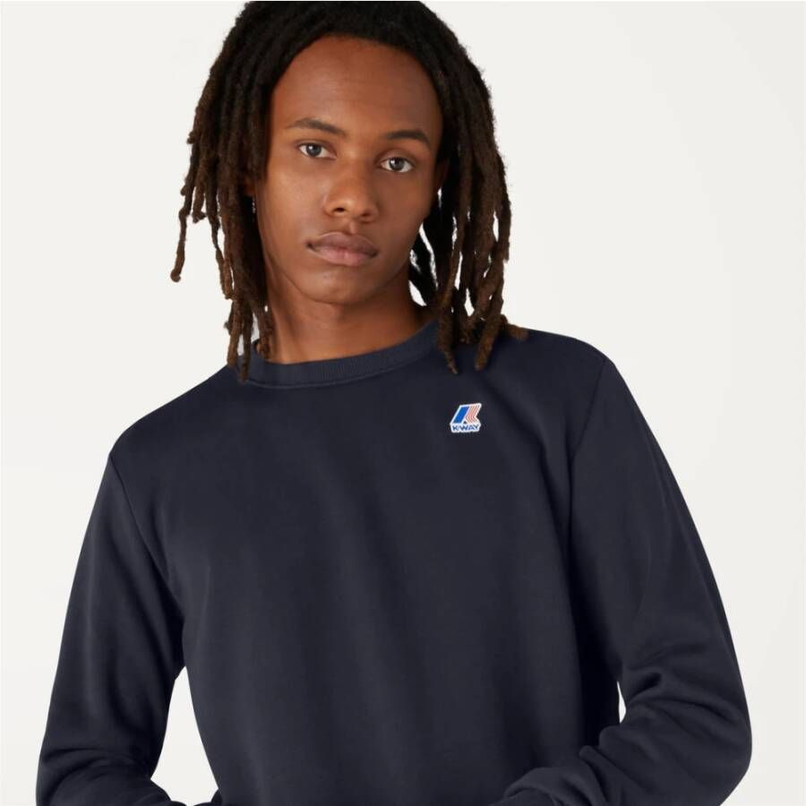 K-way Auguste Poly Sweatshirt Blue Heren