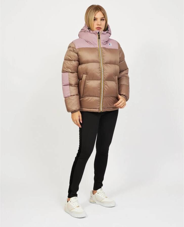 K-way Beige Warme Jas Beige Dames