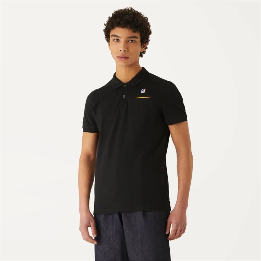 K-way Veelzijdig en Comfortabel Briac Stretch Polo Shirt Zwart Heren