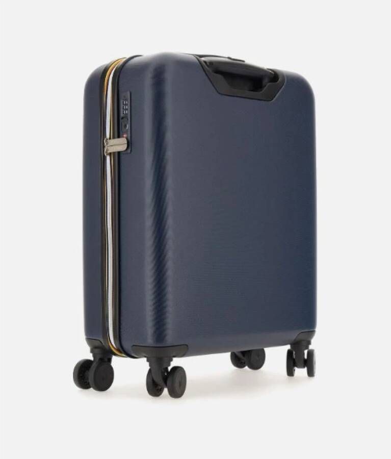 K-way Trendy handbagagekoffer met Maxi-logo en TSA-slot Blauw Heren