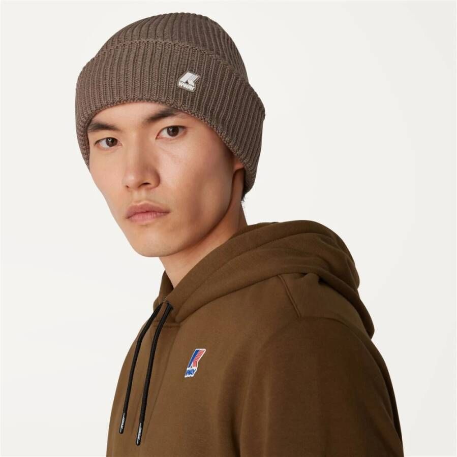 K-way Chunky Fisherman's Rib Wol Cardigan Bruin Unisex