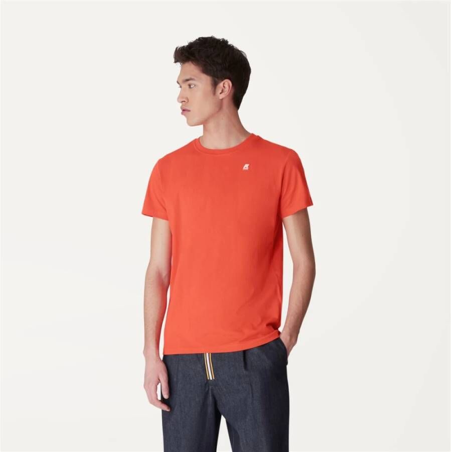 K-way Elliot Logo Tape T-Shirt Oranje Heren