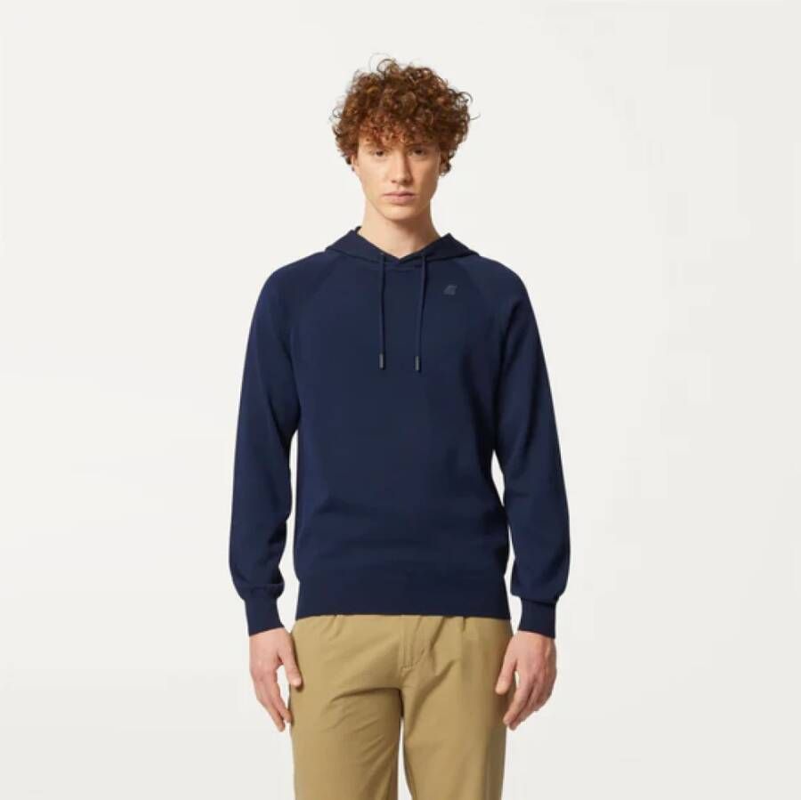 K-way Comfortabele Katoenen Hoodie voor Heren Blauw Heren