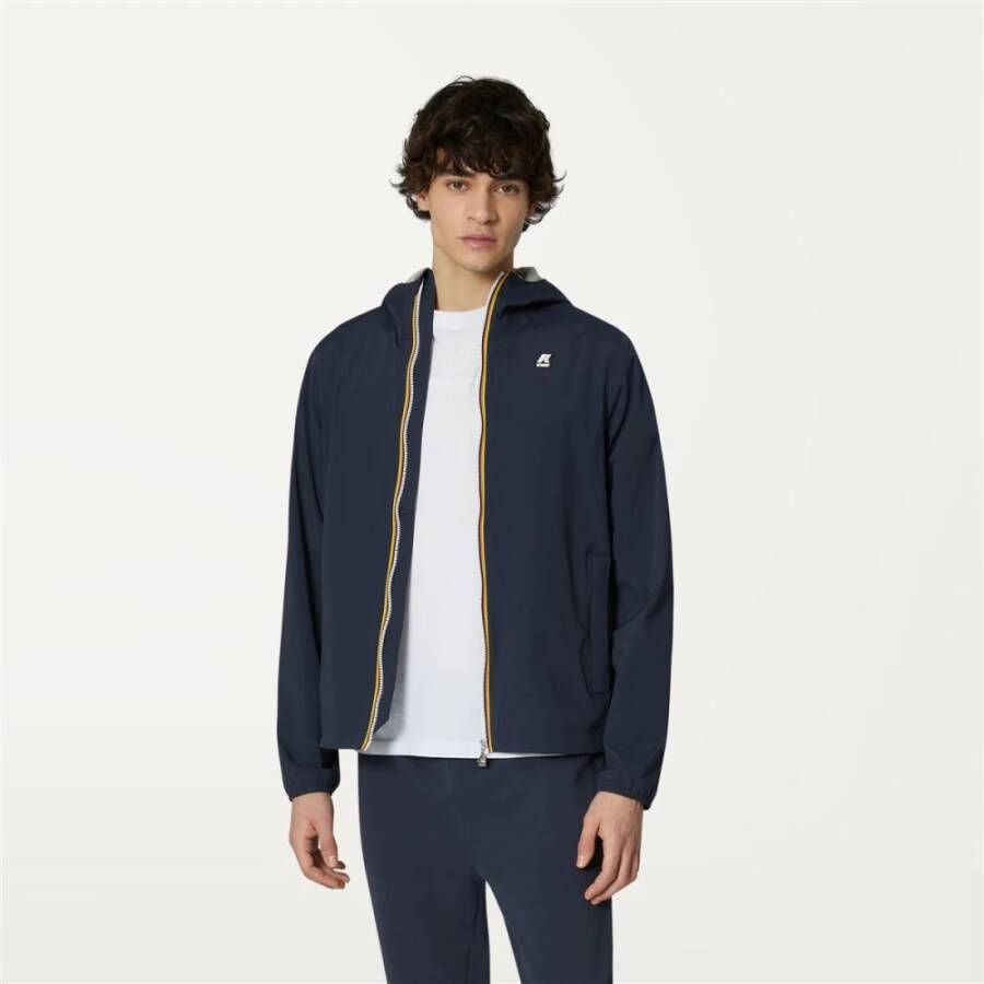 K-way Omkeerbare Waterdichte Jas Blauw Heren