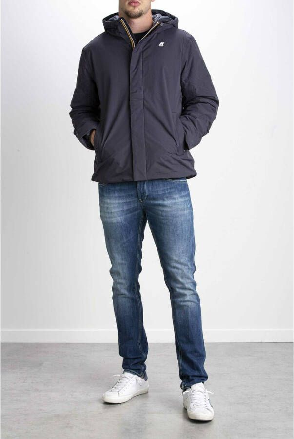 K-way Ripstop jas Blauw Heren
