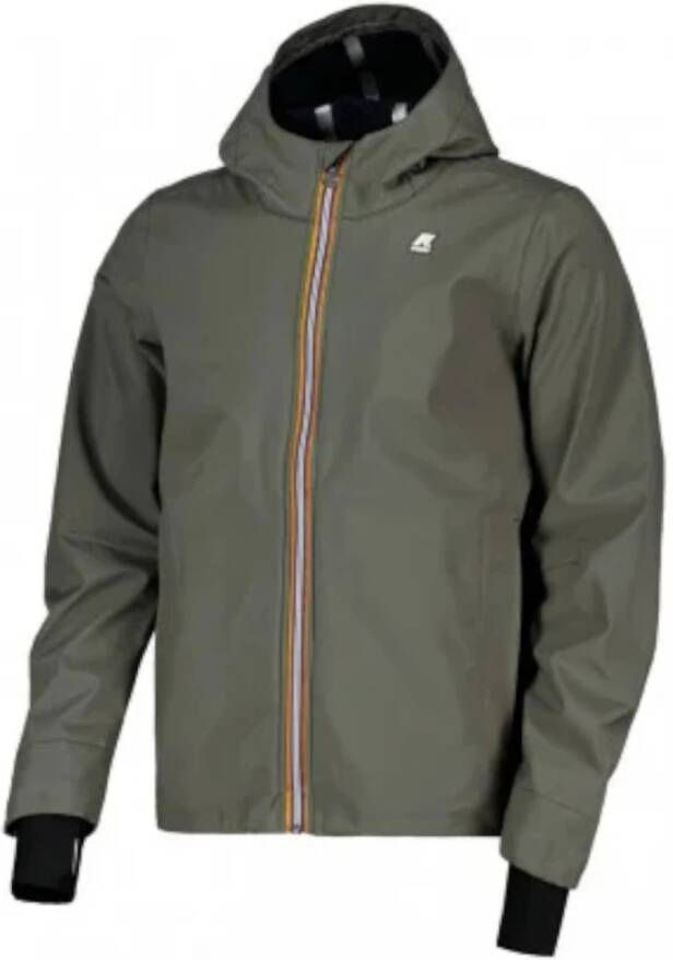 K-way Lichtgewicht hoodie met logo Groen Heren