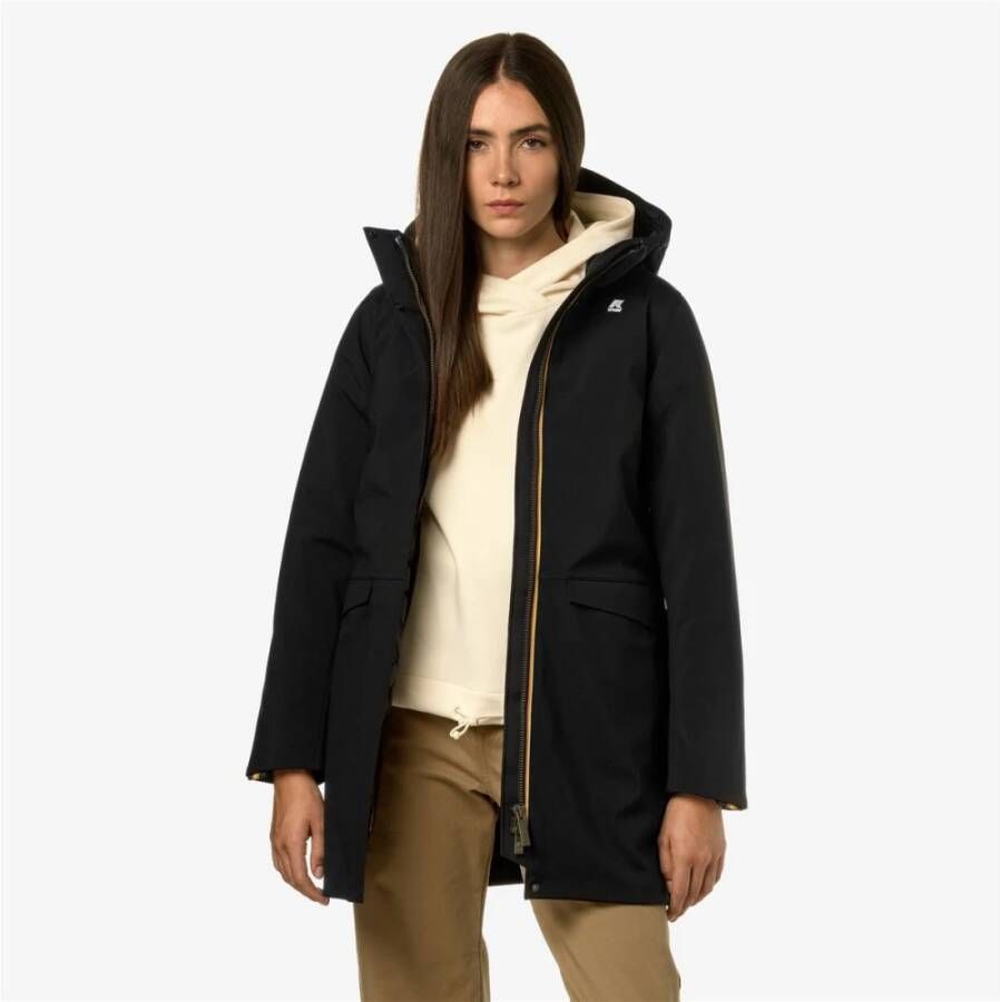 K-way Mathiel Bonded Padded Zwart Dames
