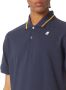 K-way Poloshirt met Logopatch Blue Heren - Thumbnail 4