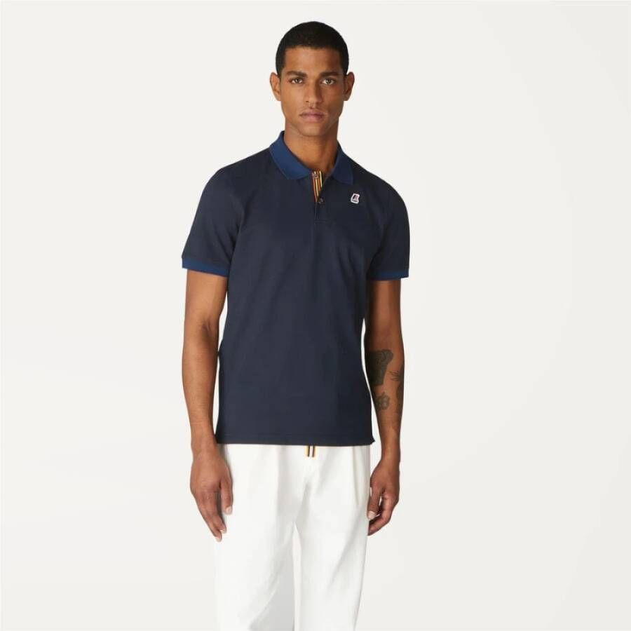 K-way Polo Shirts Blauw Heren