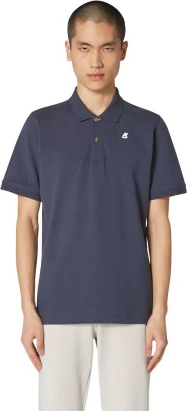 K-way Poloshirt Blauw Heren