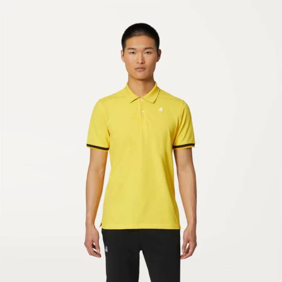 K-way Stijlvolle Katoenen Polo Shirt Geel Heren