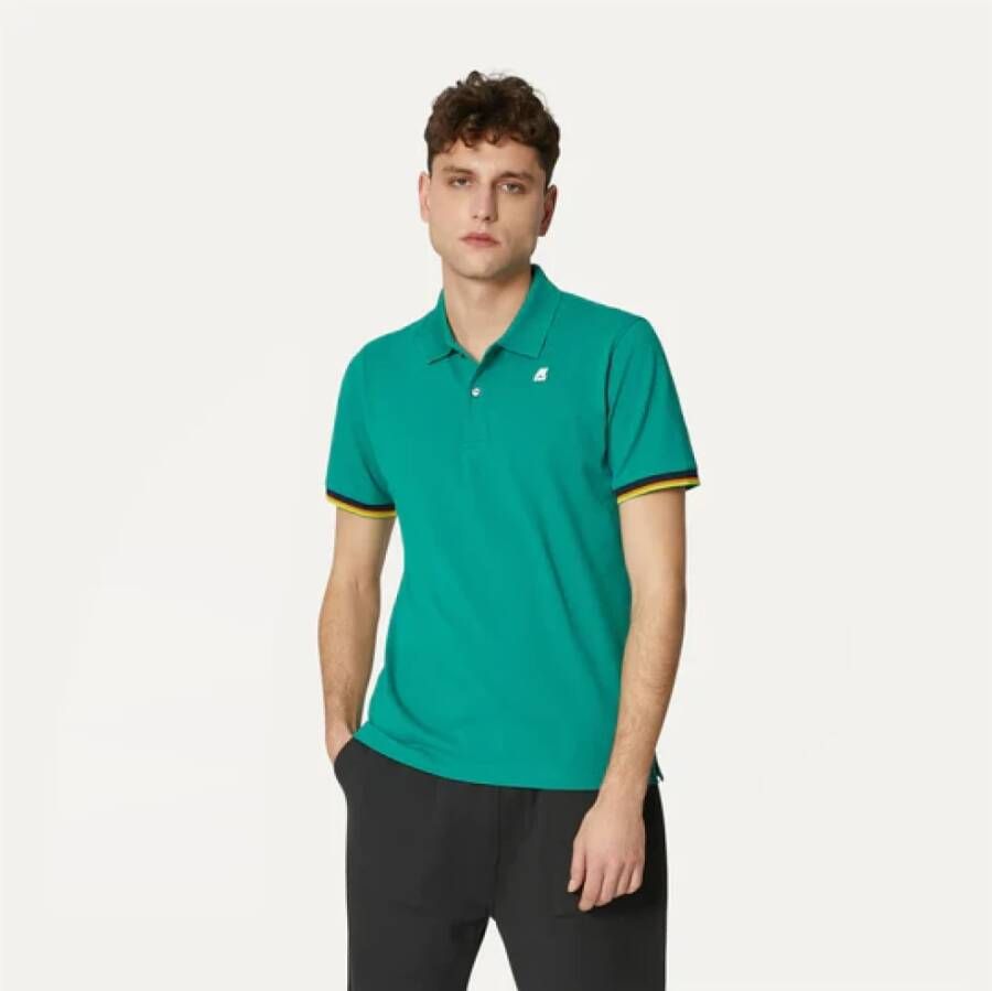 K-way Stijlvolle Katoenen Polo Shirt Groen Heren