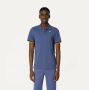 K-way Stretch Katoenen Poloshirt met Gestreepte Randen Blue Heren - Thumbnail 3