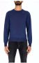 K-way Pullover girocollo in lana merino con patch logo uomo Sebasti K6113Bw Blue Medieval Blauw Heren - Thumbnail 4