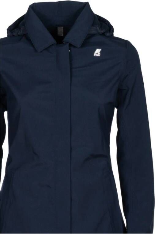 K-way Blauwe Mathy Bonded Jas Blauw Dames
