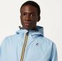 K-way Korte Unisex Windbreaker Beige Marineblauw of Khaki Blauw Dames - Thumbnail 4