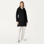 K-way Stephy Bonded Fleece Lined Technical Hooded Trench Coat Zwart Dames - Thumbnail 2