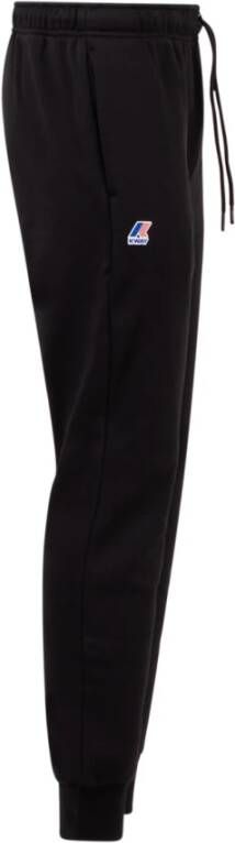 K-way Zwarte technische broek met elastische taille Zwart Heren