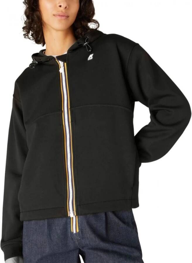 K-way Elisee Light Spacer Rits Hoodie Zwart Dames