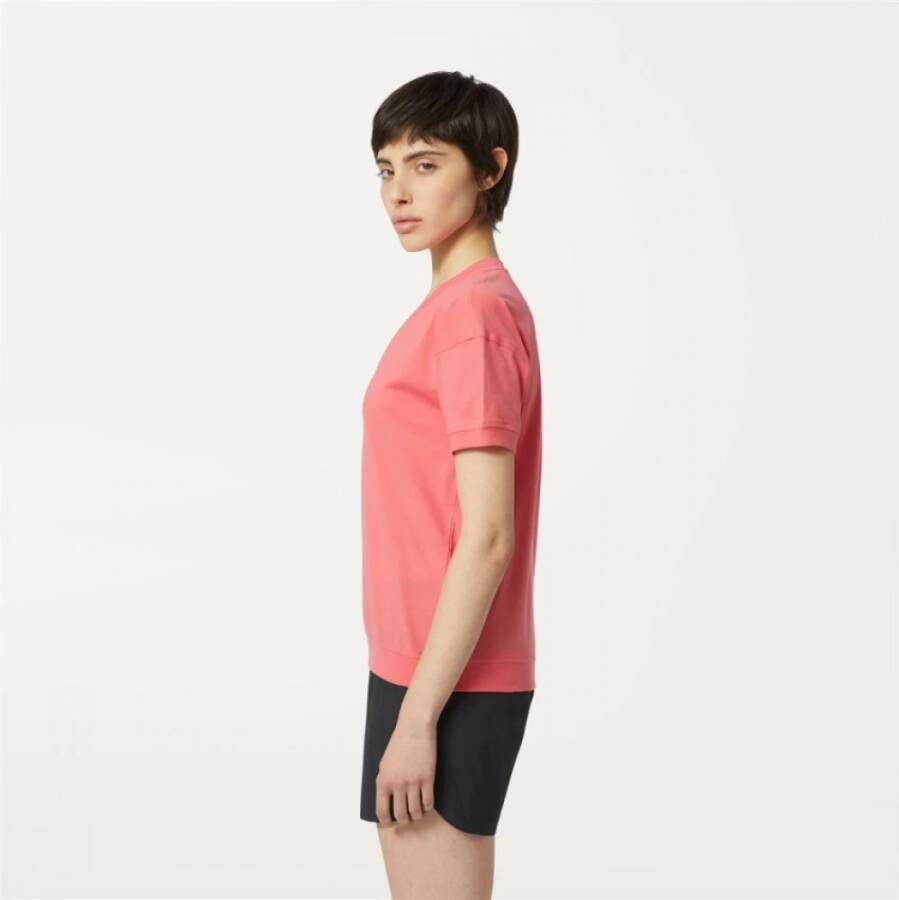 K-way Rubiel Katoenen Jersey T-Shirt Roze Dames