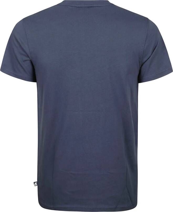 K-way Comfortabel Blauw Katoenen T-Shirt met Logo Print Blauw Heren