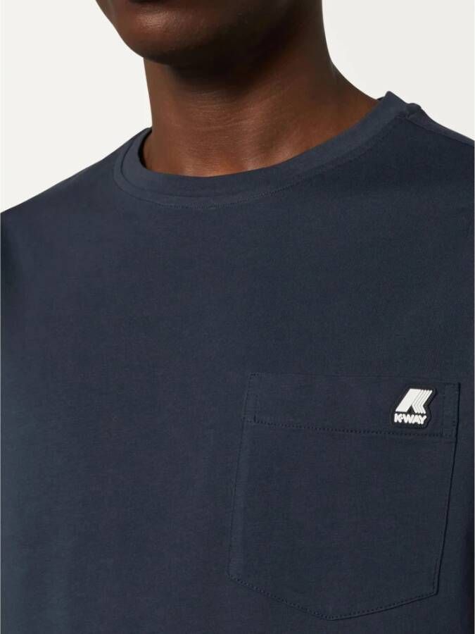 K-way T-Shirts Blauw Heren