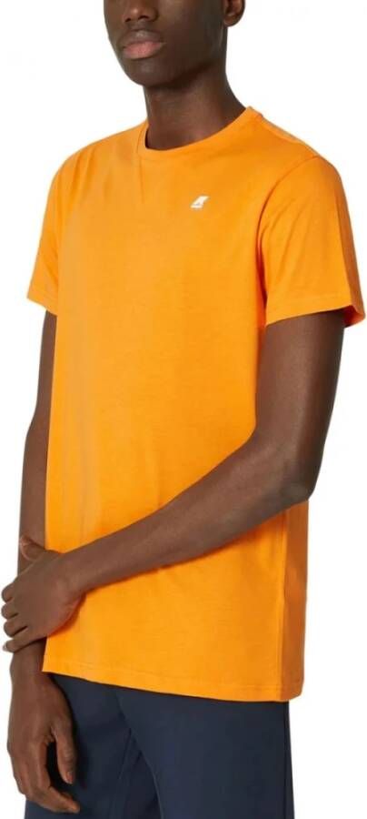 K-way Edwing Round Sleeves White Orange Three Pac Geel Heren