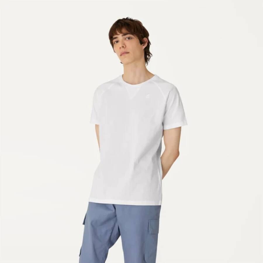 K-way Klassiek Katoenen T-Shirt voor Heren Wit Heren