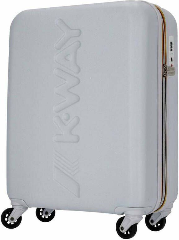K-way Trolley 4 ruote manico allungabile e logo uni K111Jmwkway Bianco Wit Unisex
