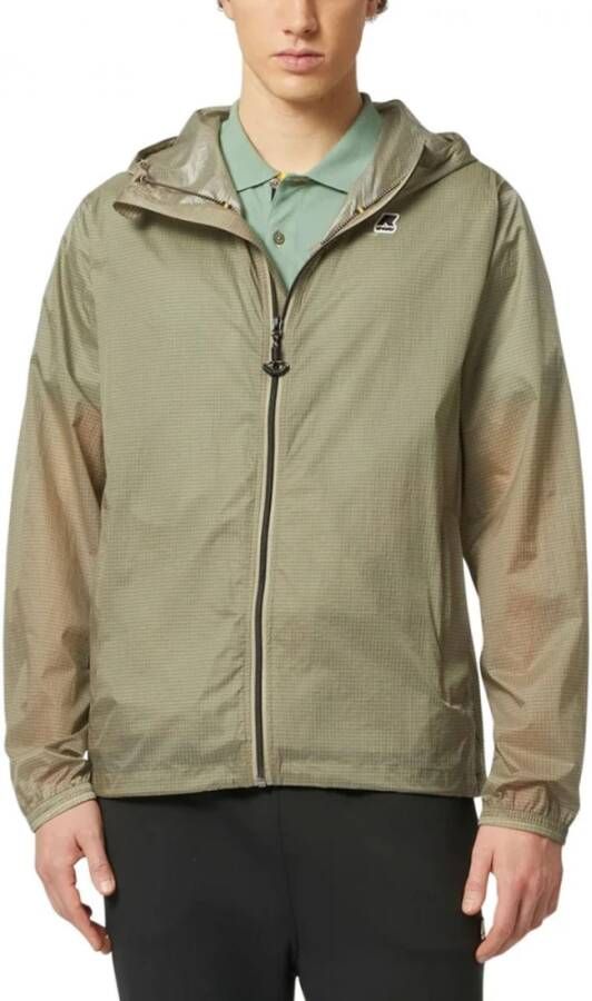 K-way Nylon Cleon Rits Trui Beige Heren