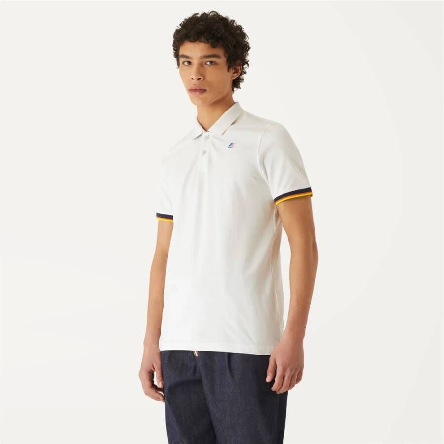 K-way Vincent Contrast Stretch Polo Shirt Wit Heren